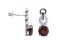 Серьги, серебро 925, гранат,циркон 004 01 21spk-00372 2009 г инфо 3863w.