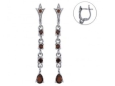 Серьги, серебро 925, гранат 003 01 21-03488 2010 г инфо 3882w.