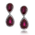 Серьги Серебро 925, рубин синт, циркон 025 352 01 21lsk-00026 2010 г инфо 4545w.