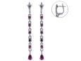 Серьги, серебро 925, рубин 003 01 21-03481 2010 г инфо 4565w.