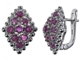Серьги, серебро 925, рубин DC 003 01 21spk-00138 2010 г инфо 4576w.