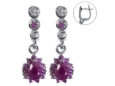Серьги, серебро 925, рубин 003 01 21spk-00498 2010 г инфо 4592w.