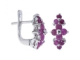 Серьги, серебро 925, рубин DC 003 01 21spk-00400 2009 г инфо 4594w.