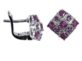 Серьги, серебро 925, рубин DC 003 01 21spk-00115 2010 г инфо 4601w.