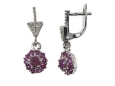 Серьги, серебро 925, рубин DC 003 01 21spk-00164 2010 г инфо 4605w.