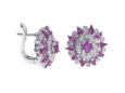 Серьги, серебро 925, рубин, циркон 003 01 21sk-00550 2010 г инфо 4636w.