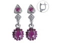 Серьги, серебро 925, рубин 003 01 21spk-00475 2010 г инфо 4668w.