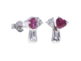 Серьги, серебро 925, рубин синт,циркон 006 01 21sk-00469 2009 г инфо 4677w.
