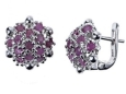 Серьги, серебро 925, рубин DC 003 01 21spk-00145 2010 г инфо 4678w.