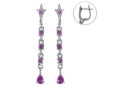 Серьги, серебро 925, рубин 003 01 21-03486 2010 г инфо 4681w.