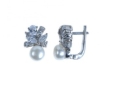 Серьги, серебро 925, жемчуг,циркон 020 01 21sk-00274 2010 г инфо 4709w.