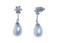 Серьги, серебро 925, жемчуг,циркон 020 01 21-02746 2010 г инфо 4795w.