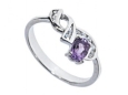 Кольцо, серебро 925, аметист,циркон 008 02 21-03467 2010 г инфо 5009w.